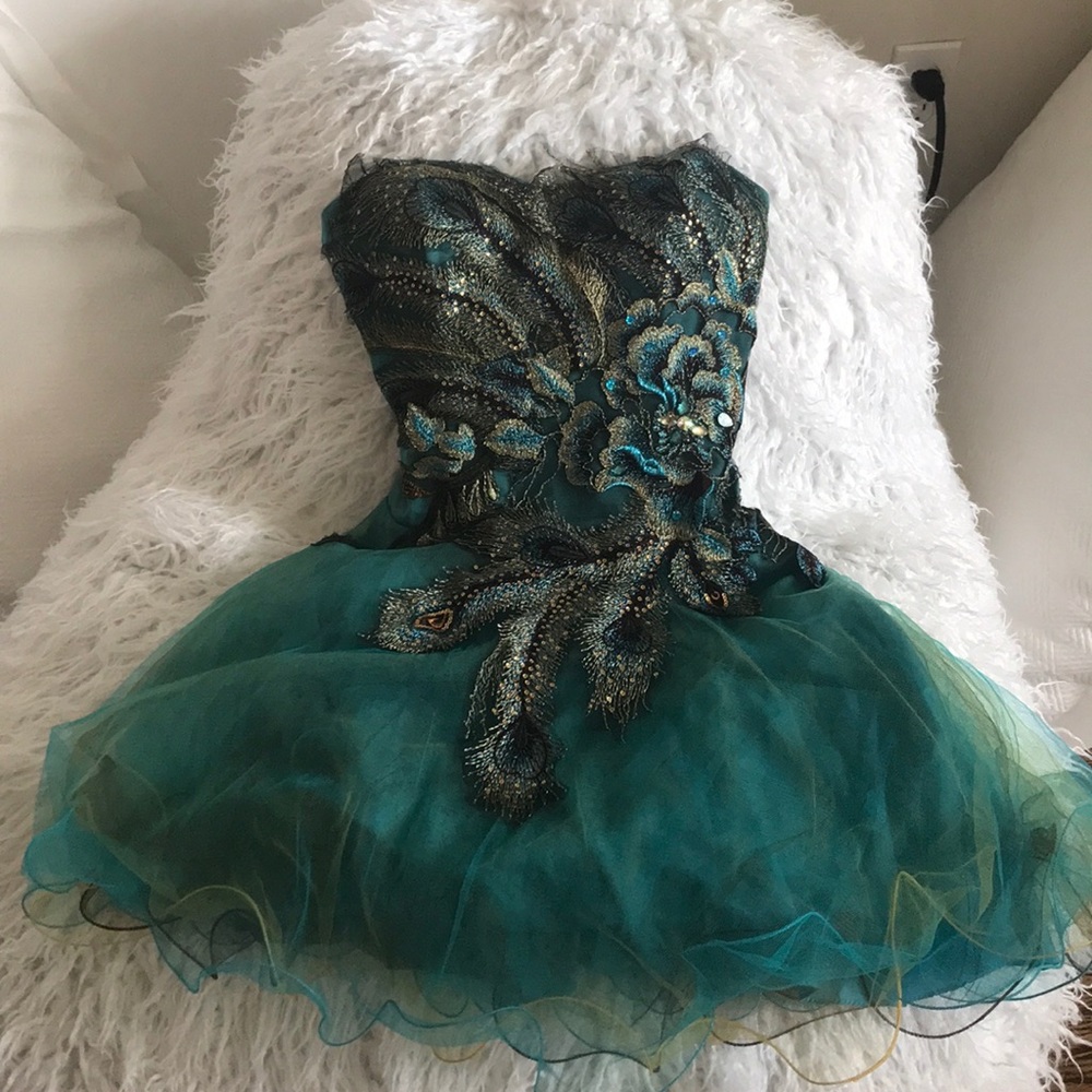 Peackock formal dress